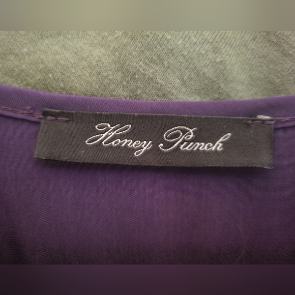 Plum Faux Women's Wrap Dress - Picture 4 of 5